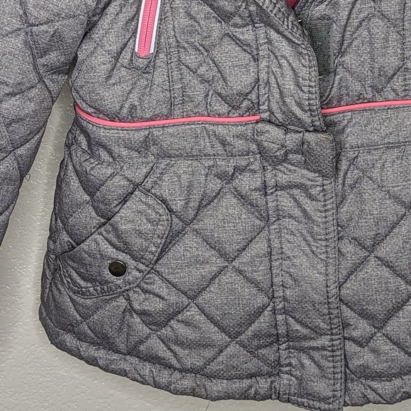 Gerry Weber Lightweight Hooded Winter Coat Gray & Pink (4T) - Picture 4 of 7